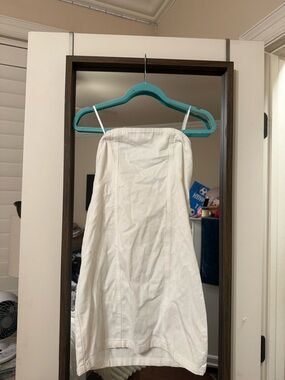 White Strapless Mini Dress